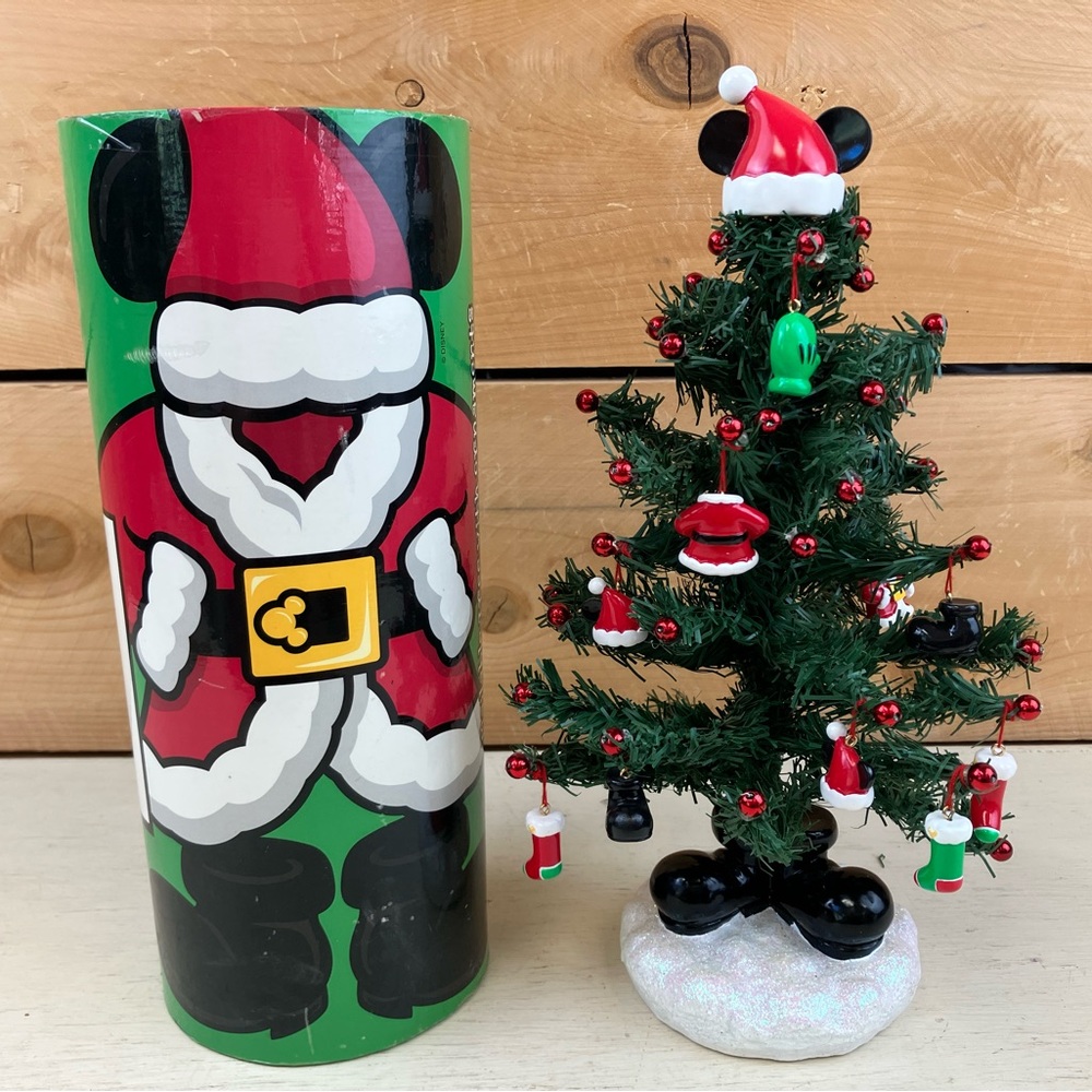 Mickey Mouse Disney Parks Christmas Tree New Disneyland Mini Desk